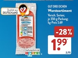 Wurstsortiment von Gut Drei Eichen im aktuellen ALDI SÜD Prospekt für 1,99 €