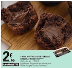 8 Mini Muffins Coeur Fondant Chocolat Noisettes dans le catalogue E.Leclerc