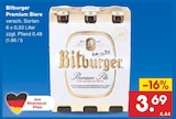 Premium Biere im Angebot bei Netto Marken-Discount in Neustadt Premium Biere Angebote von Bitburger bei Netto Marken-Discount Neustadt für 3,69 €