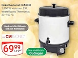 Einkochautomat EKA3338 von Clatronic für 69,99 € bei GLOBUS im Angebot Einkochautomat EKA3338 von Clatronic im aktuellen GLOBUS Prospekt