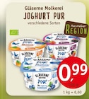 JOGHURT PUR Angebote von Gläserne Molkerei bei Erdkorn Biomarkt Kiel für 0,99 €