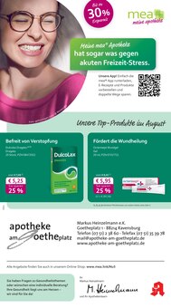 Aktueller mea - meine apotheke Prospekt "Unsere August-Angebote" Seite 1 von 4 Seiten für Ravensburg