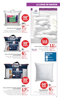 Promotion Literie dans le prospectus Hyper U, valable du 18/08/2026 au 30/08/2026 Promo Literie dans le catalogue Hyper U du moment à la page 41