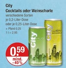 Cocktails im V-Markt Prospekt Cocktails von City im aktuellen V-Markt Prospekt für 0,59 €
