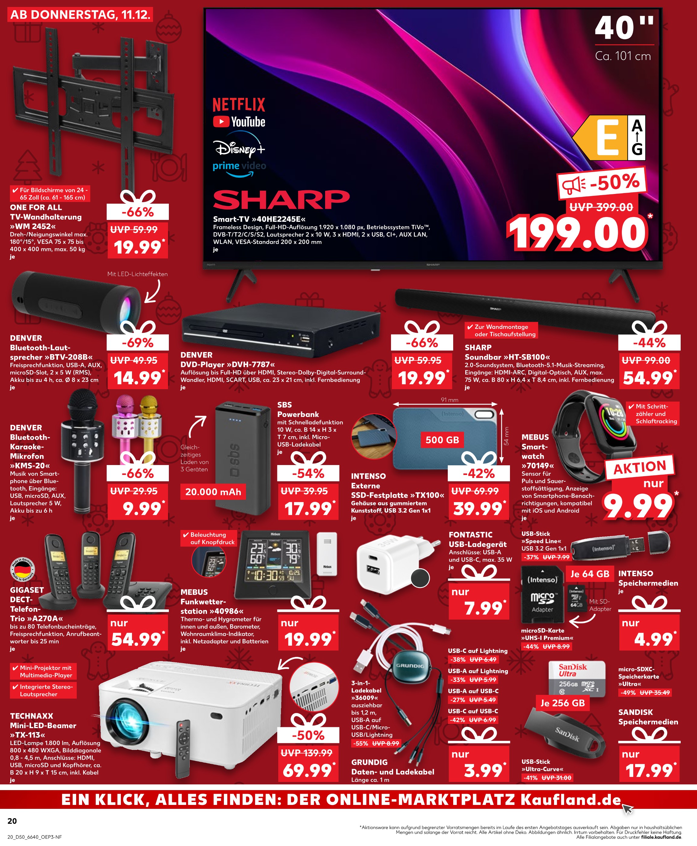 Lautsprecher im Kaufland Prospekt in Schwäbisch Hall Aktueller Kaufland Prospekt mit Lautsprecher, "Aktuelle Angebote", Seite 20