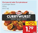Currywurst oder Currykrakauer im Angebot bei Netto Marken-Discount in Duisburg Currywurst oder Currykrakauer Angebote bei Netto Marken-Discount Duisburg für 1,79 €