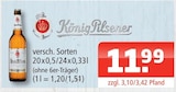 König Pilsener im Angebot bei Getränke Oase in Castrop-Rauxel König Pilsener Angebote bei Getränke Oase Castrop-Rauxel für 11,99 €