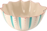 Salatschüssel aus Keramik "Muschel", blau/weiß (25x12 cm) bei dm-drogerie markt im Setzingen Prospekt für 24,95 €