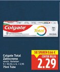 Total Zahnpasta im E center Prospekt Total Zahnpasta von Colgate im aktuellen E center Prospekt für 2,29 €