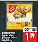 Tortilla Wraps von GUT&GÜNSTIG für 1,19 € bei E center im Angebot Tortilla Wraps von GUT&GÜNSTIG im aktuellen E center Prospekt
