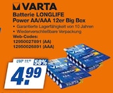Batterie LONGLIFE Power AA/AAA 12er Big Box im Angebot bei expert in Stuttgart Batterie LONGLIFE Power AA/AAA 12er Big Box Angebote von Varta bei expert Stuttgart für 4,99 €