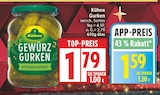Gewürzgurken von Kühne für 1,59 € bei EDEKA im Angebot Gewürzgurken von Kühne im aktuellen EDEKA Prospekt