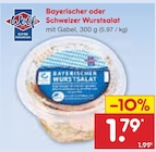 Wurstsalat im Netto Marken-Discount Prospekt Bayerischer oder Schweizer Wurstsalat von Wolf im aktuellen Netto Marken-Discount Prospekt für 1,79 €