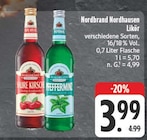Saure Kirsche Likör Angebote von Nordbrand Nordhausen bei EDEKA Leipzig für 3,99 €