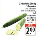 Aktuelles Salatgurken Angebot bei nah und gut in Würzburg ab 2,00 €