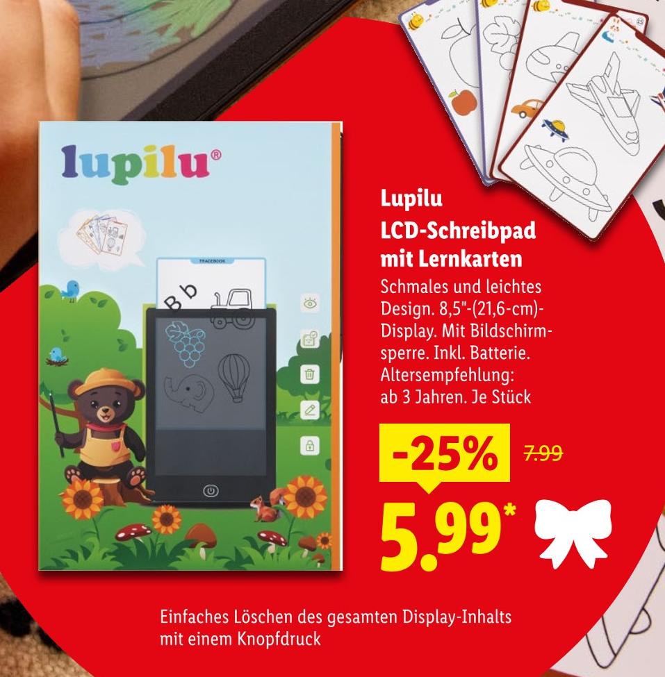 LCD-Schreibpad mit Lernkarten