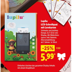 LCD-Schreibpad mit Lernkarten