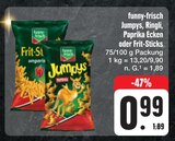 Jumpys, Ringli, Paprika Ecken oder Frit-Sticks Angebote von funny-frisch bei E center Coburg für 0,99 €