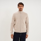 Gilet zippé col montant manches longues gris clair homme en promo chez La Halle Villeurbanne à 34,99 €