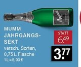 Jahrgangs-Sekt Angebote von Mumm bei EDEKA Gladbeck für 3,77 €