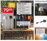 LED-Akku-Tischleuchte Angebote von Dieter Knoll bei XXXLutz Möbelhäuser Lingen für 79,99 €