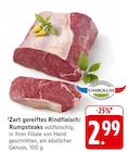 Zart gereiftes Rindfleisch: Rumpsteaks im Angebot bei EDEKA in Heidelberg Zart gereiftes Rindfleisch: Rumpsteaks Angebote von Charoluxe bei EDEKA Heidelberg für 2,99 €