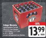 verschiedene Sorten im Angebot bei EDEKA in Suhl verschiedene Sorten Angebote von Erdinger Weissbräu bei EDEKA Suhl für 13,99 €