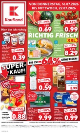 Kaufland Supermarkt Prospekt der aktuellen Woche mit 56 Seiten, gültig von 16.07.2026 bis 22.07.2026, in Bergkamen und Umgebung Aktueller Kaufland Supermarkt Prospekt in Bergkamen und Umgebung, "Hier bin ich richtig" mit 56 Seiten, 16.07.2026 - 22.07.2026