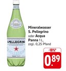 EDEKA Rüsselsheim - Mineralwasser S. Pellegrino Angebot im Prospekt Mineralwasser S. Pellegrino bei EDEKA im Rüsselsheim Prospekt für 0,89 €