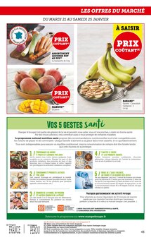 Promo Banane dans le catalogue Hyper U du moment à la page 43