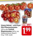 Mini Pflaumentomaten im Angebot bei EDEKA in Darmstadt Mini Pflaumentomaten Angebote von Unsere Heimat – echt & gut bei EDEKA Darmstadt für 1,99 €