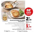 Galette pomme de terre d'Alsace - Hyper U à Saintes Galette pomme de terre d'Alsace en promo chez Hyper U Saintes à 1,49 €