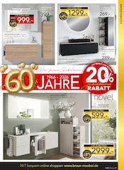 Badmöbel im BRAUN Möbel-Center Prospekt in Homburg Aktueller BRAUN Möbel-Center Prospekt mit Badmöbel, "60 JAHRE BRAUN MÖBEL CENTER", Seite 19