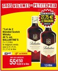 Lot de 2 Blended Scotch Whisky 40 % vol. - BALLANTINE’S en promo chez Cora Strasbourg à 55,50 €