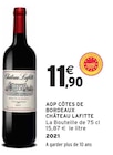 Promo AOP CÔTES DE BORDEAUX à 11,90 € dans le catalogue Intermarché à Fougères