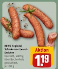 Schinkenmettwurst-Endchen im Angebot bei REWE in Bochum Schinkenmettwurst-Endchen Angebote von REWE Regional bei REWE Bochum für 1,19 €