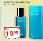Cool Water Men Vapo im Angebot bei GLOBUS in Krefeld Cool Water Men Vapo Angebote von Davidoff bei GLOBUS Krefeld für 19,99 €