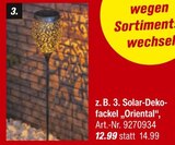 Solar-Deko-Fackel Oriental im toom Baumarkt Prospekt Solar-Deko-Fackel Oriental im aktuellen toom Baumarkt Prospekt für 12,99 €