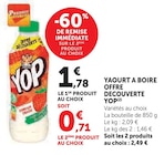 Yaourt à boire Offre Découverte - Yop dans le catalogue Hyper U