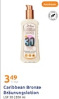 Bräunungslotion von Caribbean Bronze für 3,49 € bei Action im Angebot Bräunungslotion von Caribbean Bronze im aktuellen Action Prospekt