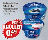 Rahmjoghurt oder Mascarpone Joghurt von Weihenstephan im aktuellen V-Markt Prospekt für 0,49 €