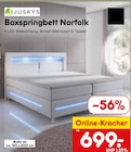 Aktuelles Boxspringbett Norfolk Angebot bei Netto Marken-Discount in Bielefeld ab 699,00 €