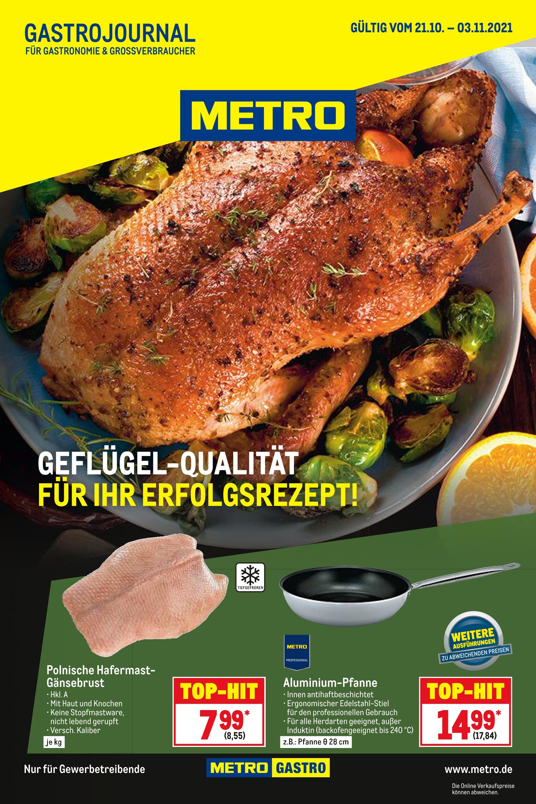 Metro Prospekt für Holzgerlingen mit 35 Seiten Metro Prospekt für Holzgerlingen: "Gastro-Journal", 35 Seiten, 21.10.2021 - 03.11.2021