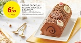 Bûche crème au beurre chocolat 6 parts en promo chez Intermarché Super Bûche crème au beurre chocolat 6 parts dans le catalogue Intermarché Super