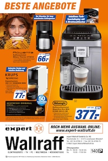 Kaffeevollautomat im aktuellen expert Prospekt (Leverkusen) Kaffeevollautomat im expert Prospekt "Top Angebote" mit 8 Seiten (Leverkusen)