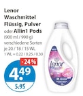 Waschmittel Flüssig von Lenor im aktuellen V-Markt Prospekt für 4,49 €