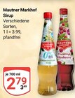 Sirup im Angebot bei GLOBUS in Castrop-Rauxel Sirup Angebote von Mautner Markhof bei GLOBUS Castrop-Rauxel für 2,79 €