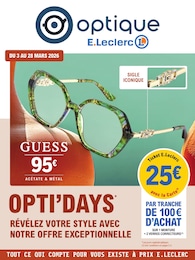 Prix et réduction Lunettes dans le prospectus E.Leclerc en cours Offre Lunettes dans le catalogue E.Leclerc du moment à la page 1