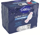 Serviettes ultra mince nuit avec ailettes x10 - LABELL en promo à 0,72 € chez Intermarché Super Serviettes ultra mince nuit avec ailettes x10 - LABELL dans le catalogue Intermarché Super