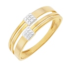 Bague en or jaune rhodié et diamants à 369,00 € dans le catalogue E.Leclerc